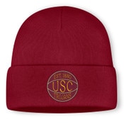 USC Trojans Nike Cardinal Basketball Felt Patch Peak Prep Utility Beanie